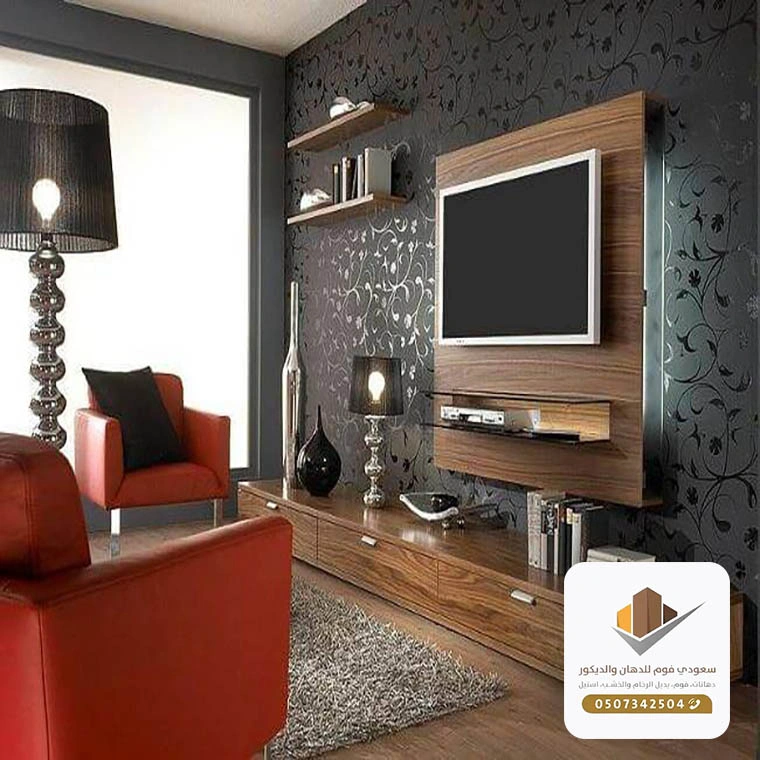 ديكور شاشات خشب 2026 جدة