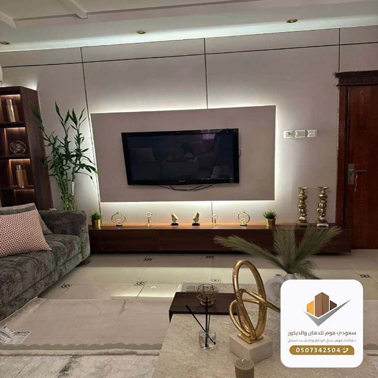 صور ديكورات شاشات بلازما جدة