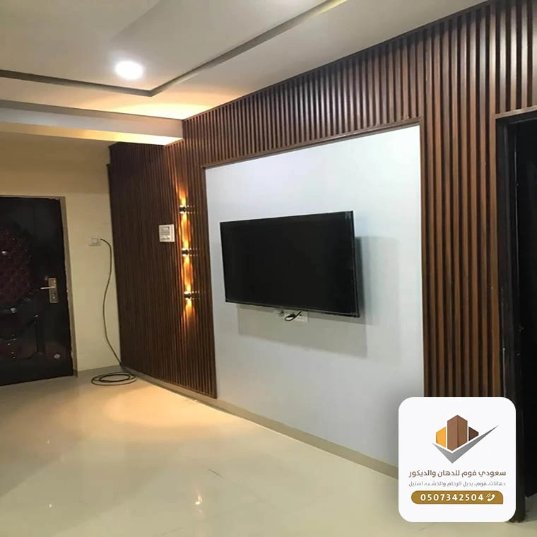 ديكورات شاشات بديل الخشب والرخام