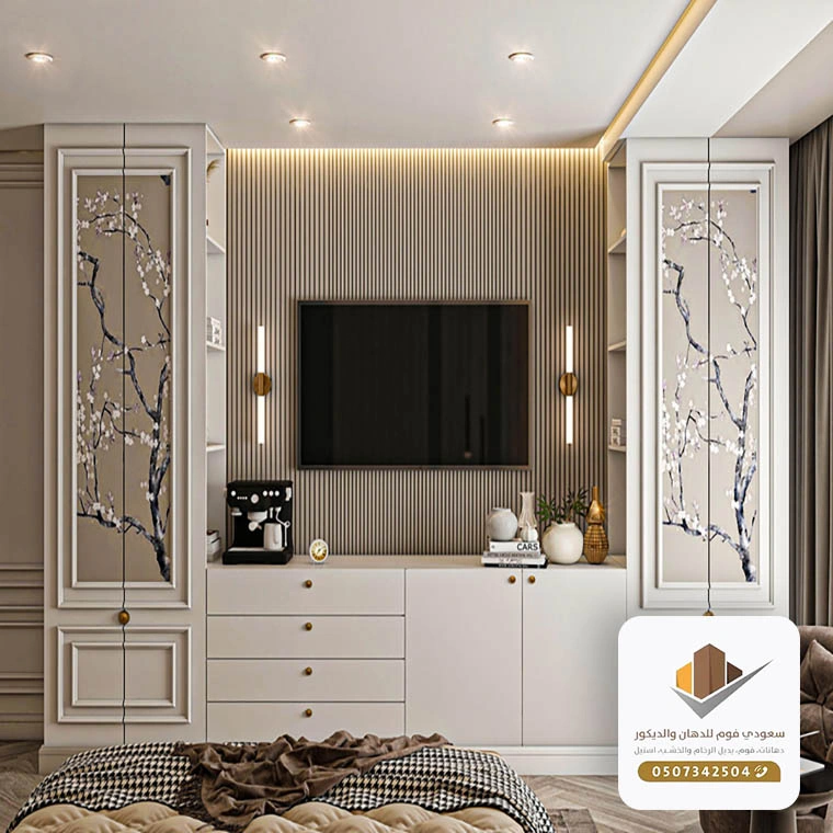 صور ديكورات شاشات بلازما جدة