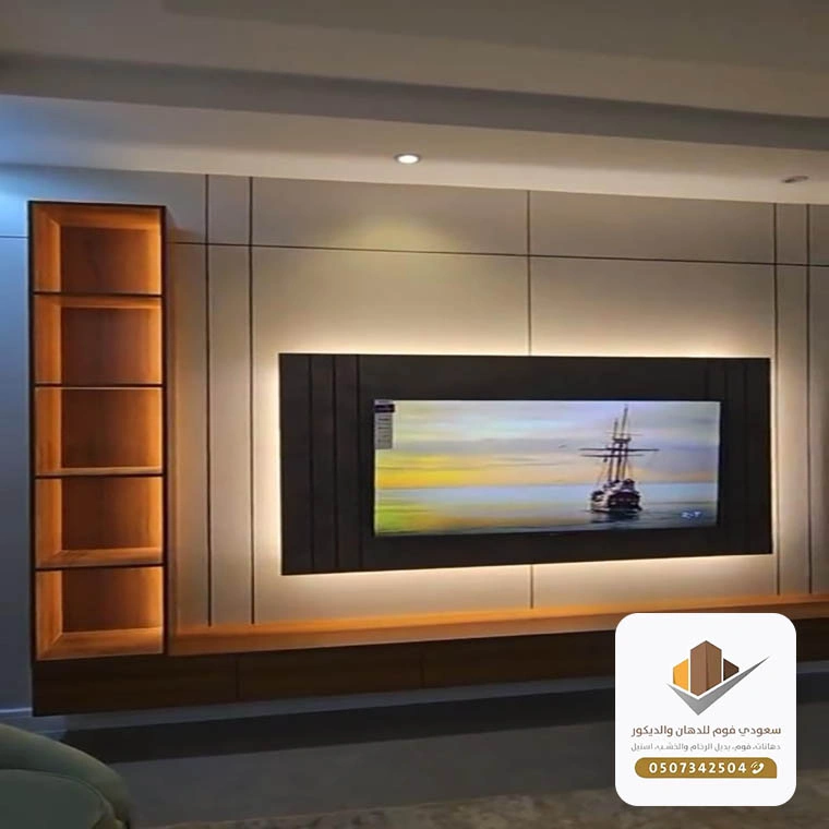 صور ديكورات شاشات بلازما جدة