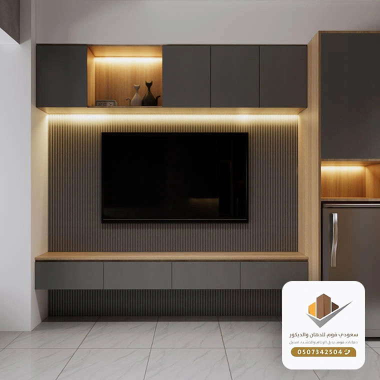 ديكورات شاشات بديل الخشب جدة