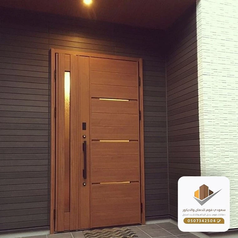 تلبيس ابواب حديد بالواح بديل خشب جدة